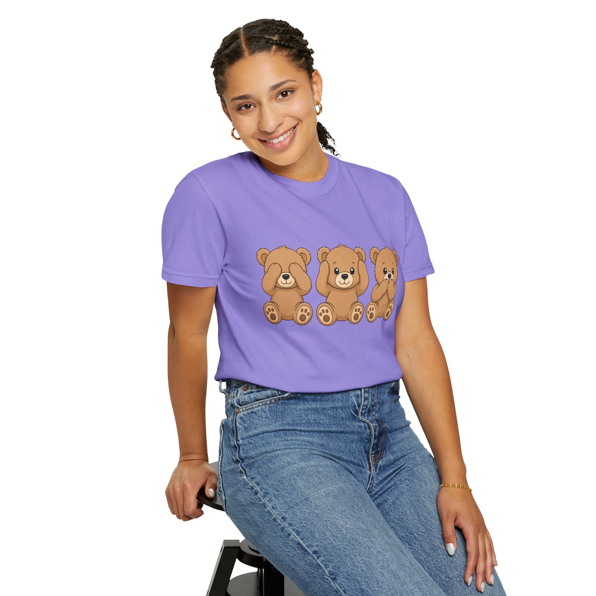 See No Evil Bears T‑Shirt — Cute Three Teddy Design, Cute Animal Tee for Kids & Adults