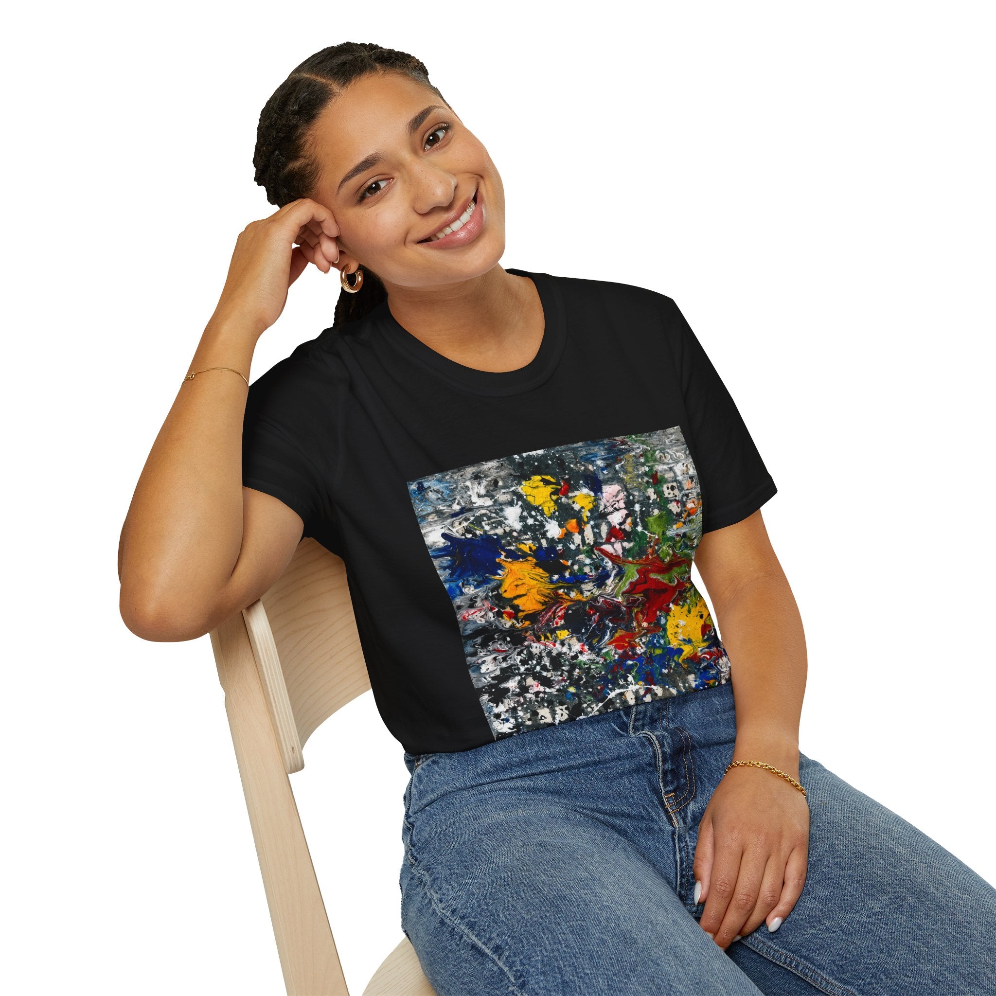 Abstract Color Splash Painting T-Shirt | Abstract Art Tee