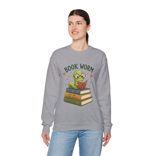 Book Worm Sweatshirt — Cute Reading Lover Crewneck