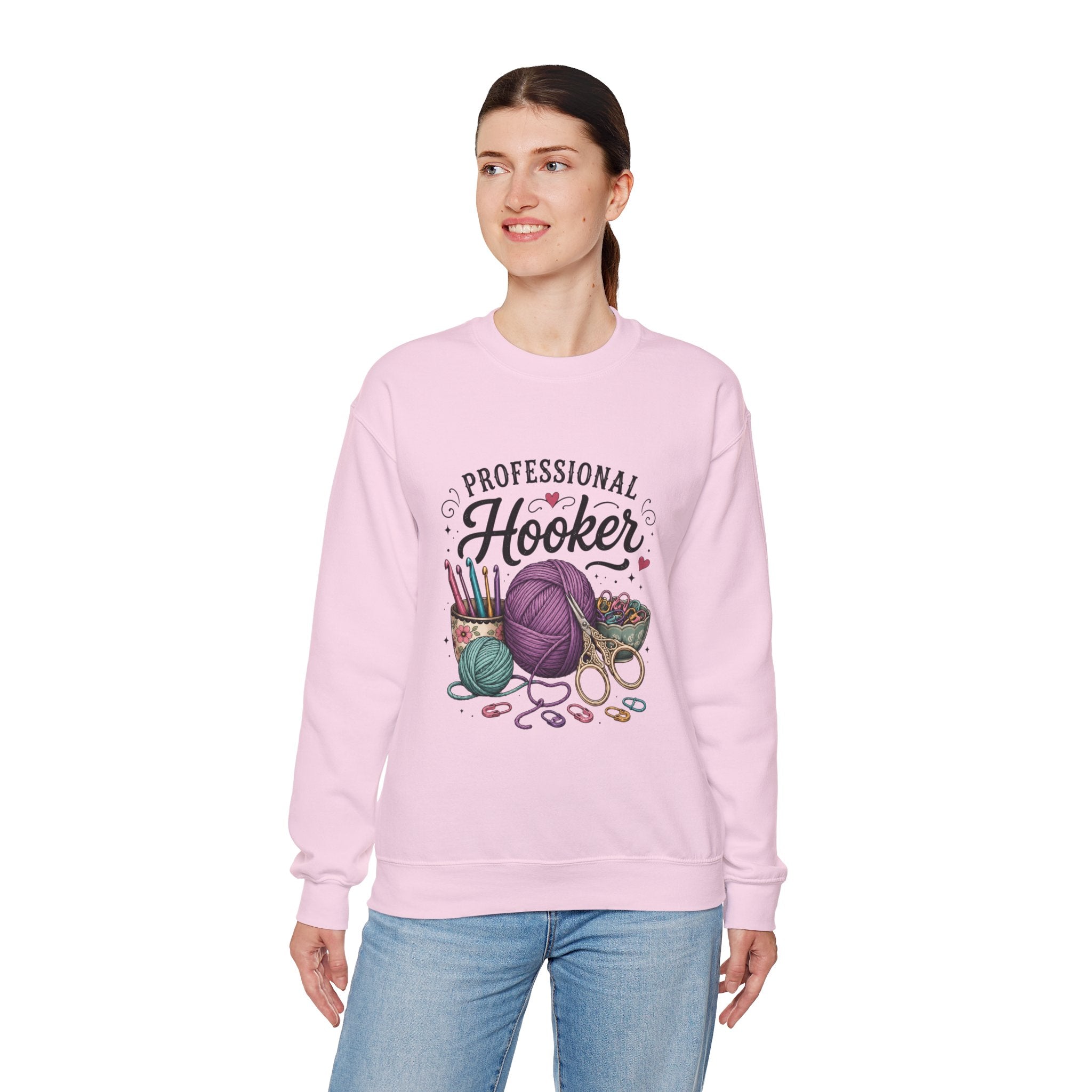 Professional Hooker Crochet  yarn crewneck sweatshirt | crochet hooks, yarn art