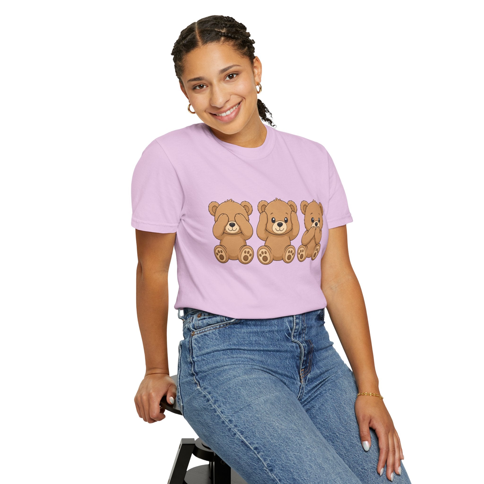 See No Evil Bears T‑Shirt — Cute Three Teddy Design, Cute Animal Tee for Kids & Adults