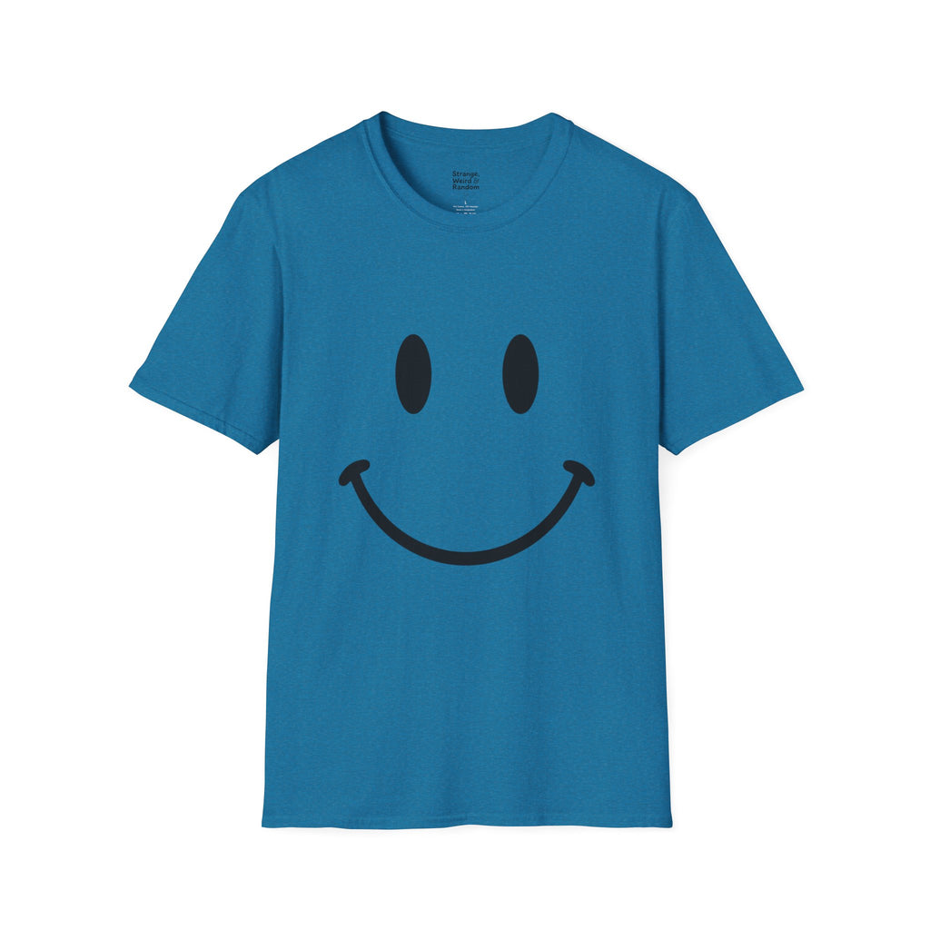 Large Black Smiley Face T-Shirt | Orange Graphic Tee