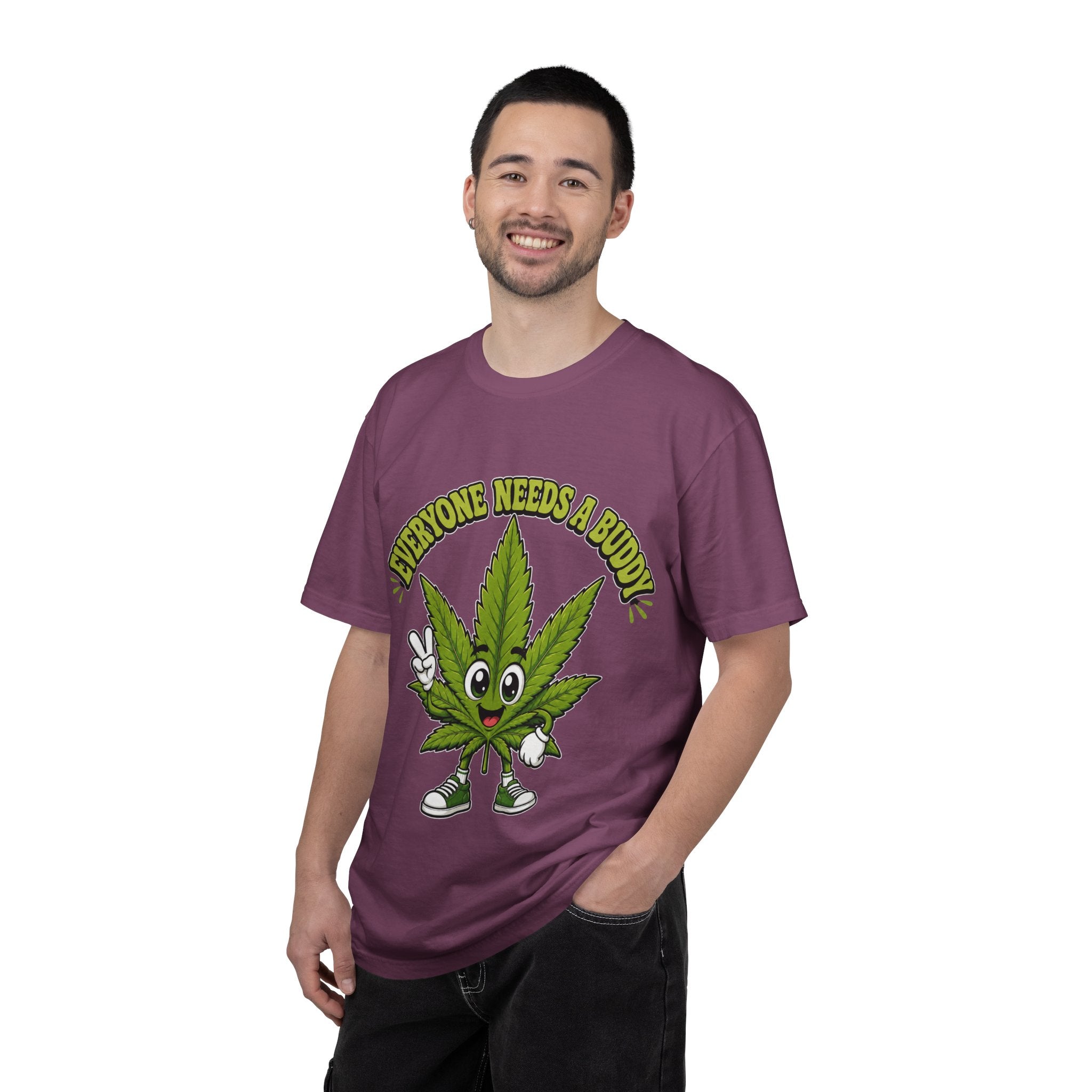 Everyone Needs a Buddy T-Shirt — Friendly Cannabis Leaf Graphic Tee